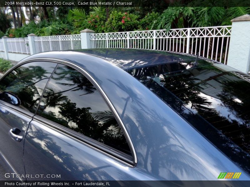 Cadet Blue Metallic / Charcoal 2004 Mercedes-Benz CLK 500 Coupe