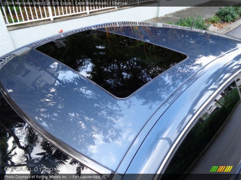 Cadet Blue Metallic / Charcoal 2004 Mercedes-Benz CLK 500 Coupe