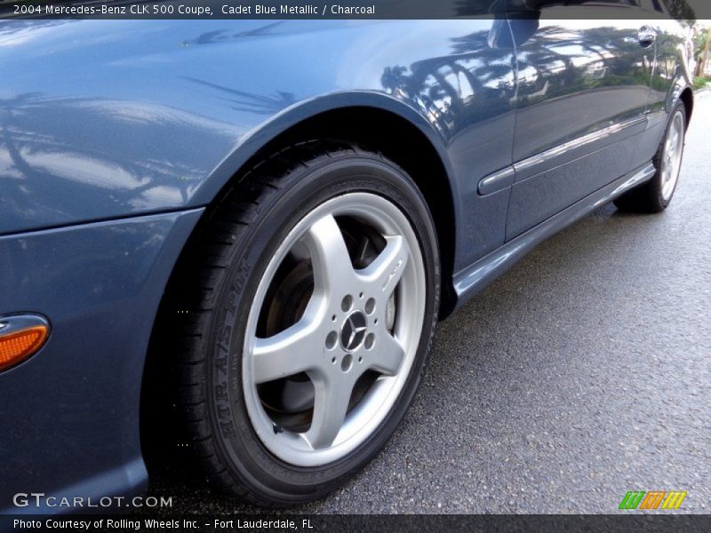 Cadet Blue Metallic / Charcoal 2004 Mercedes-Benz CLK 500 Coupe