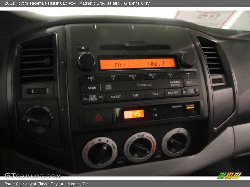 Magnetic Gray Metallic / Graphite Gray 2011 Toyota Tacoma Regular Cab 4x4