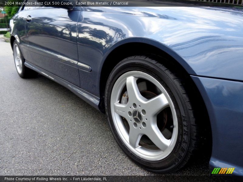 Cadet Blue Metallic / Charcoal 2004 Mercedes-Benz CLK 500 Coupe