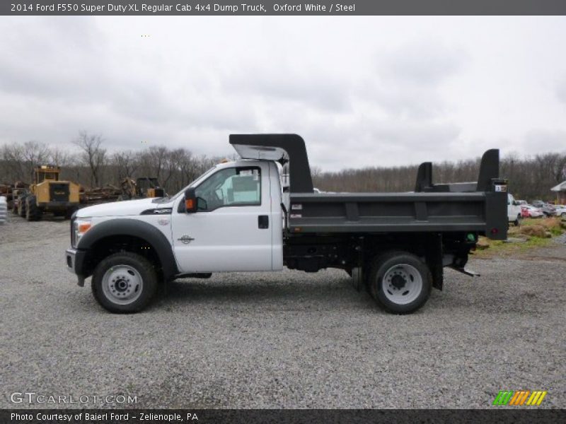 Oxford White / Steel 2014 Ford F550 Super Duty XL Regular Cab 4x4 Dump Truck
