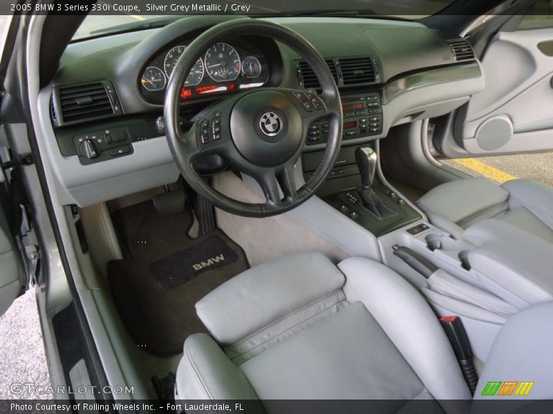 Silver Grey Metallic / Grey 2005 BMW 3 Series 330i Coupe