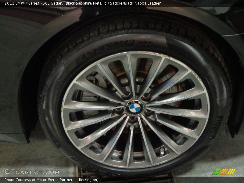 Black Sapphire Metallic / Saddle/Black Nappa Leather 2011 BMW 7 Series 750Li Sedan