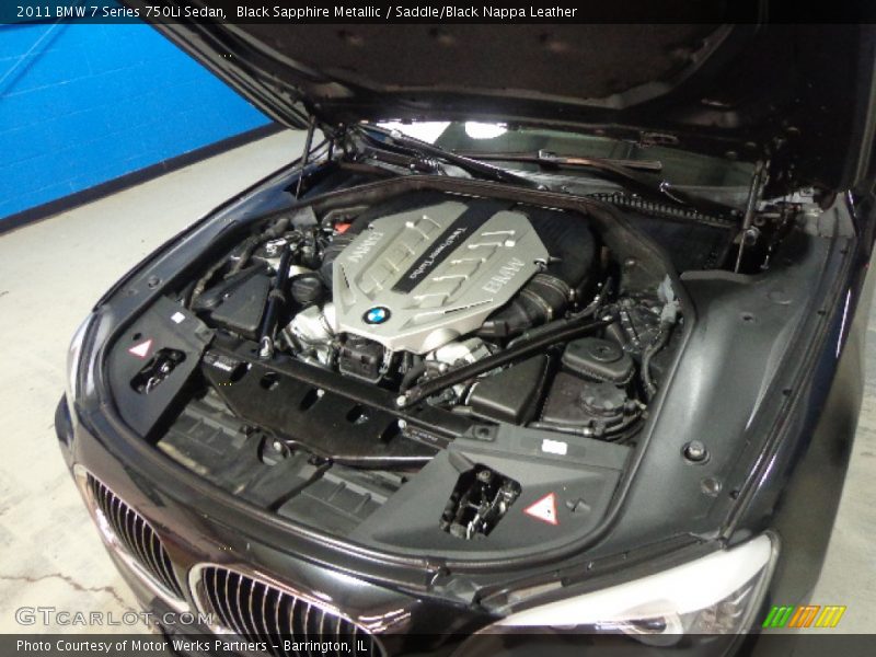 Black Sapphire Metallic / Saddle/Black Nappa Leather 2011 BMW 7 Series 750Li Sedan