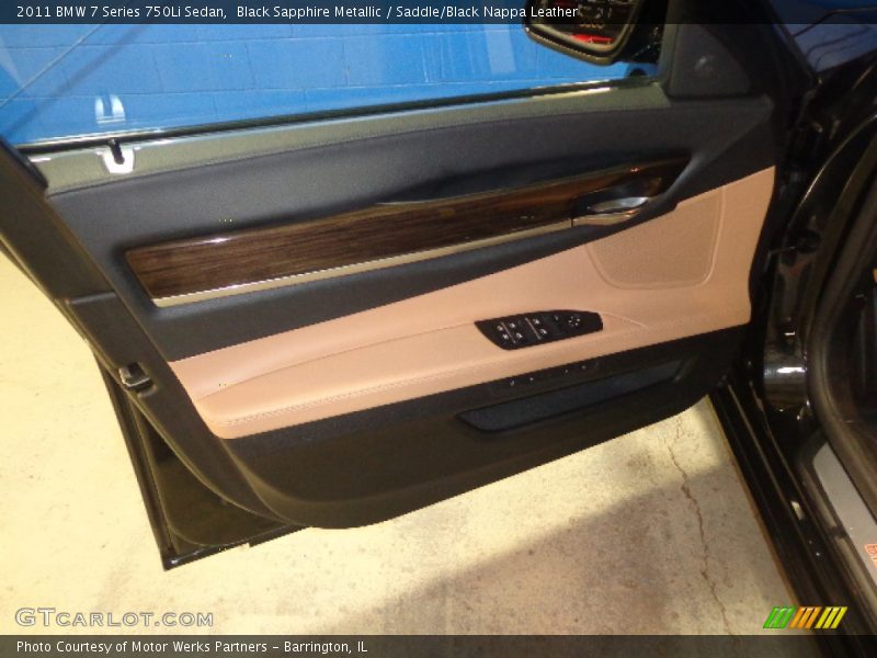 Black Sapphire Metallic / Saddle/Black Nappa Leather 2011 BMW 7 Series 750Li Sedan