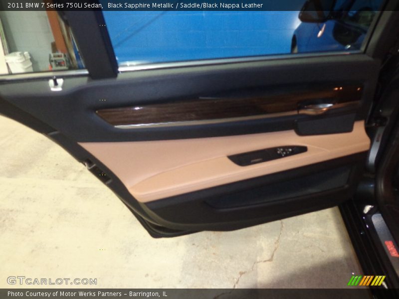 Black Sapphire Metallic / Saddle/Black Nappa Leather 2011 BMW 7 Series 750Li Sedan