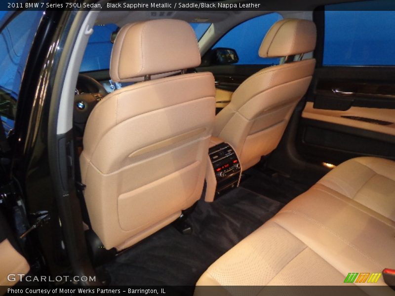 Black Sapphire Metallic / Saddle/Black Nappa Leather 2011 BMW 7 Series 750Li Sedan