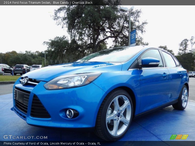 Blue Candy / Charcoal Black 2014 Ford Focus Titanium Sedan