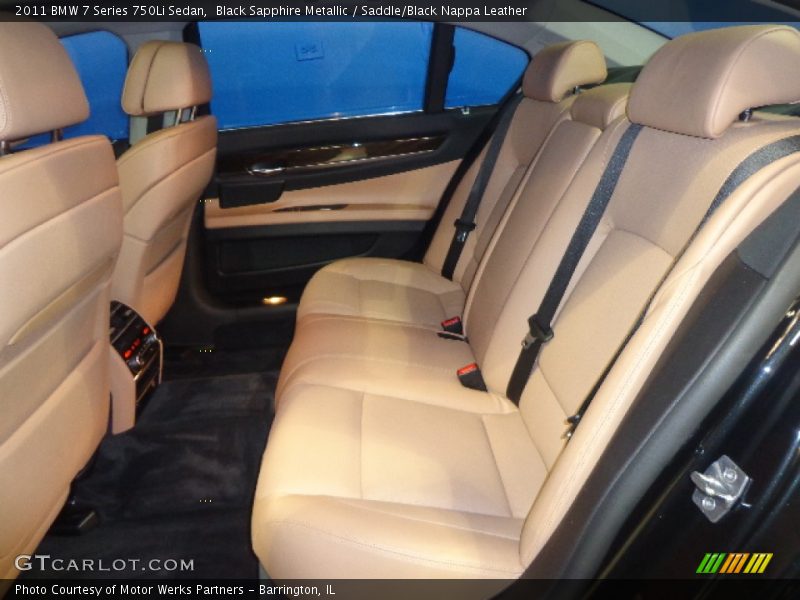 Black Sapphire Metallic / Saddle/Black Nappa Leather 2011 BMW 7 Series 750Li Sedan