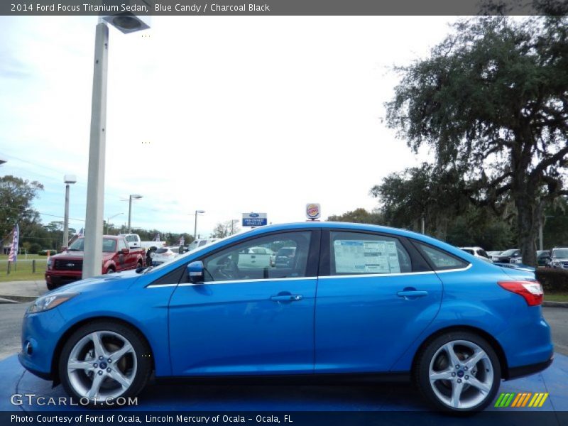 Blue Candy / Charcoal Black 2014 Ford Focus Titanium Sedan
