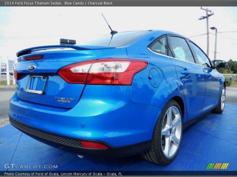 Blue Candy / Charcoal Black 2014 Ford Focus Titanium Sedan