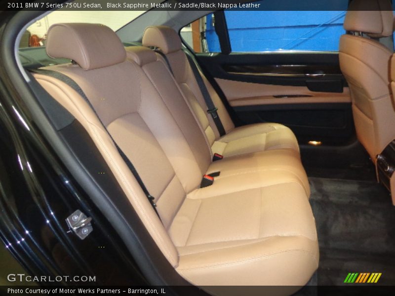 Black Sapphire Metallic / Saddle/Black Nappa Leather 2011 BMW 7 Series 750Li Sedan