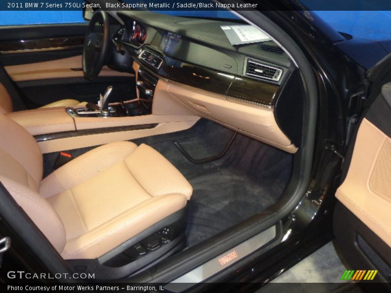 Black Sapphire Metallic / Saddle/Black Nappa Leather 2011 BMW 7 Series 750Li Sedan