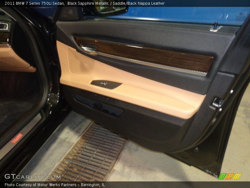 Black Sapphire Metallic / Saddle/Black Nappa Leather 2011 BMW 7 Series 750Li Sedan