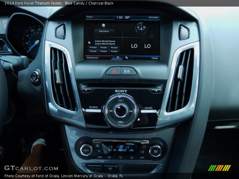 Blue Candy / Charcoal Black 2014 Ford Focus Titanium Sedan