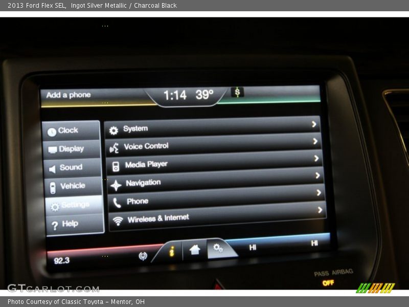 Ingot Silver Metallic / Charcoal Black 2013 Ford Flex SEL