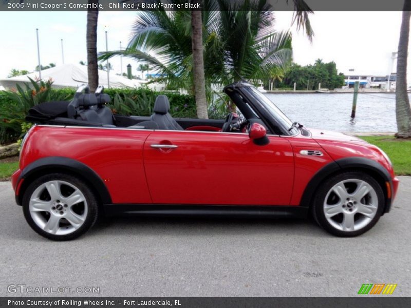 Chili Red / Black/Panther Black 2006 Mini Cooper S Convertible