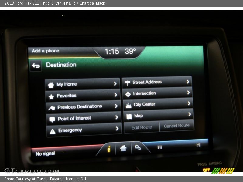 Ingot Silver Metallic / Charcoal Black 2013 Ford Flex SEL