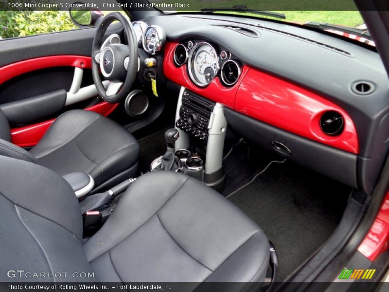 Chili Red / Black/Panther Black 2006 Mini Cooper S Convertible