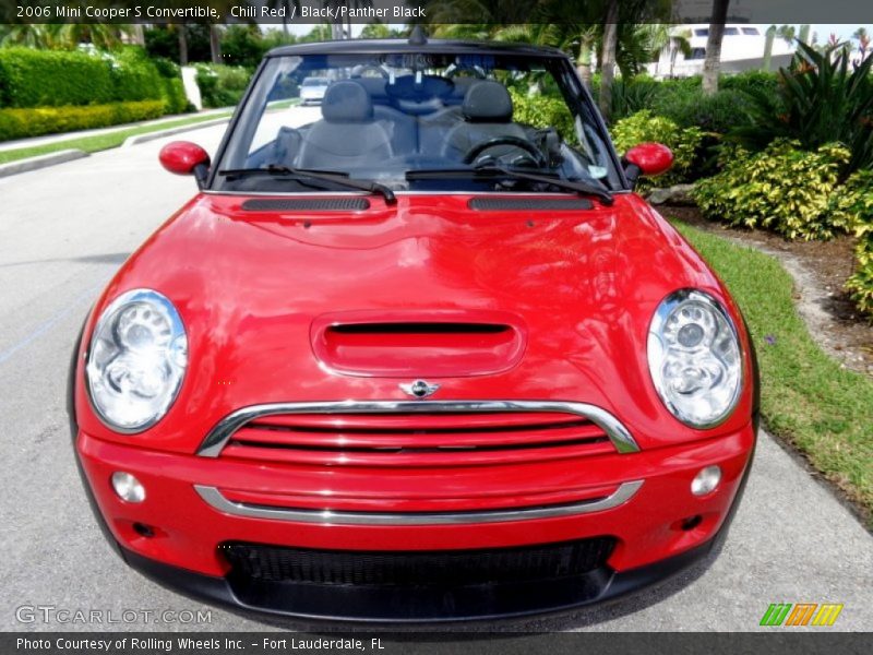 Chili Red / Black/Panther Black 2006 Mini Cooper S Convertible
