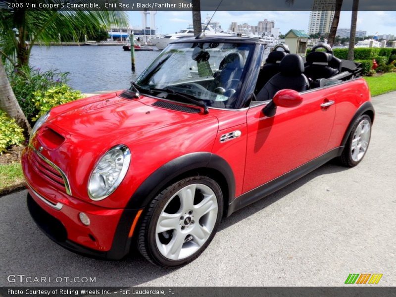 Chili Red / Black/Panther Black 2006 Mini Cooper S Convertible