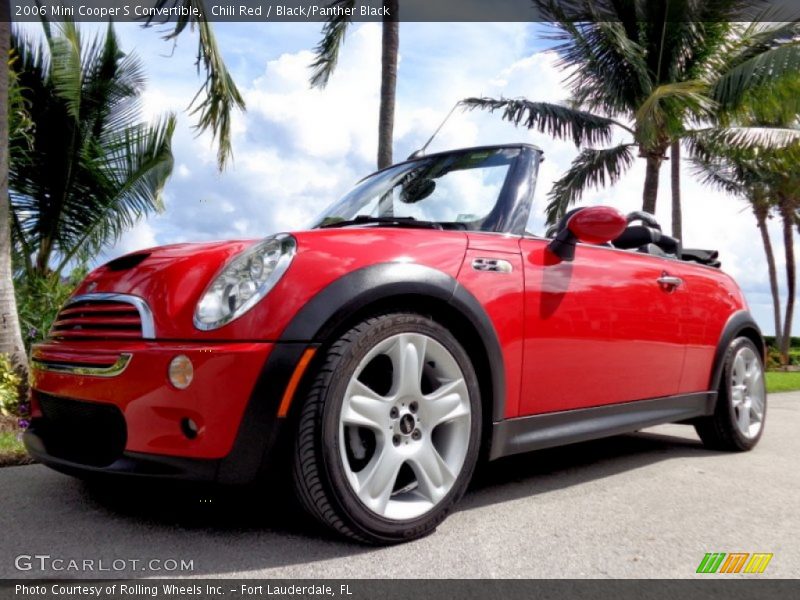 Chili Red / Black/Panther Black 2006 Mini Cooper S Convertible