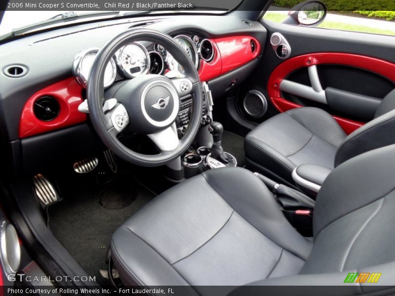 Chili Red / Black/Panther Black 2006 Mini Cooper S Convertible