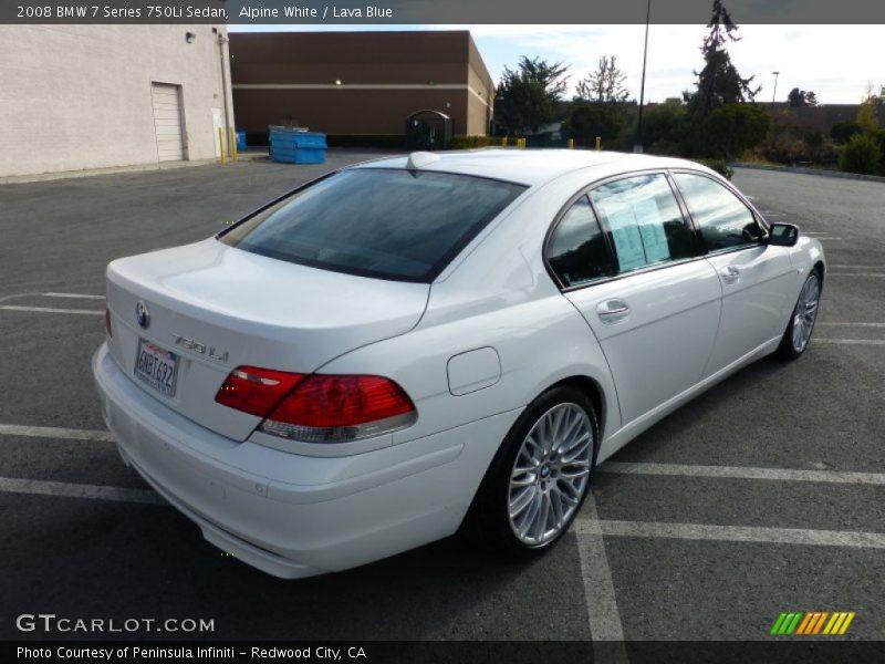 Alpine White / Lava Blue 2008 BMW 7 Series 750Li Sedan