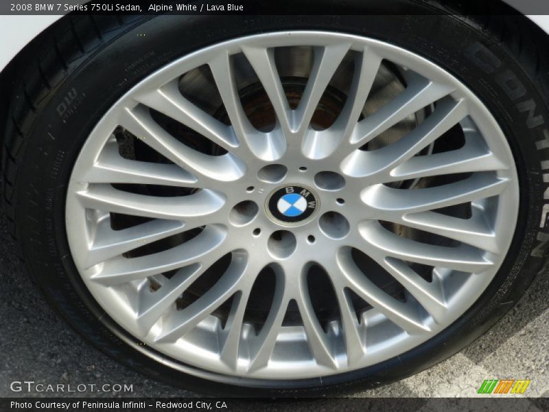 Alpine White / Lava Blue 2008 BMW 7 Series 750Li Sedan