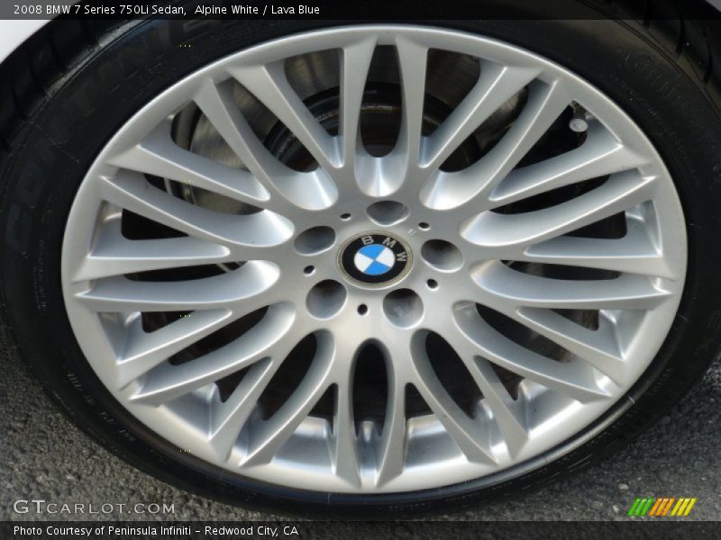 Alpine White / Lava Blue 2008 BMW 7 Series 750Li Sedan