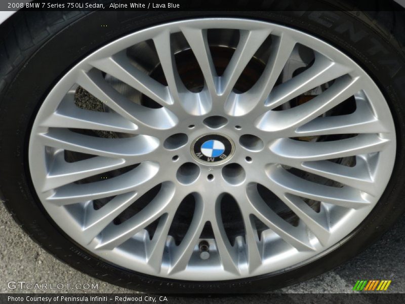Alpine White / Lava Blue 2008 BMW 7 Series 750Li Sedan