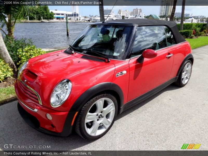 Chili Red / Black/Panther Black 2006 Mini Cooper S Convertible