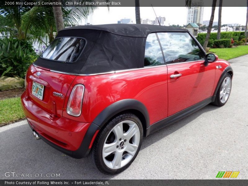 Chili Red / Black/Panther Black 2006 Mini Cooper S Convertible