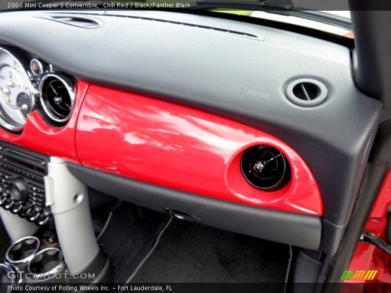Chili Red / Black/Panther Black 2006 Mini Cooper S Convertible