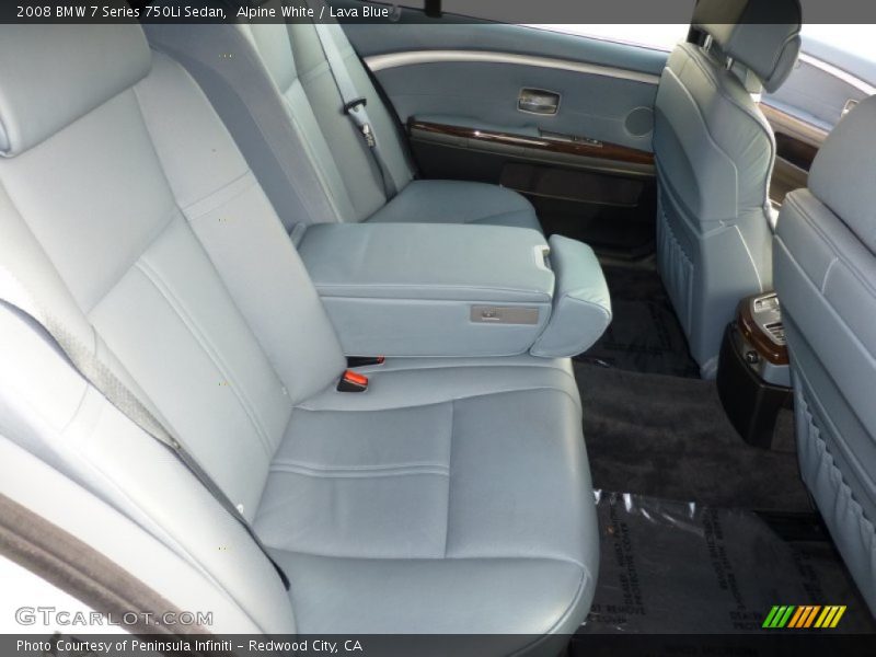 Rear Seat of 2008 7 Series 750Li Sedan