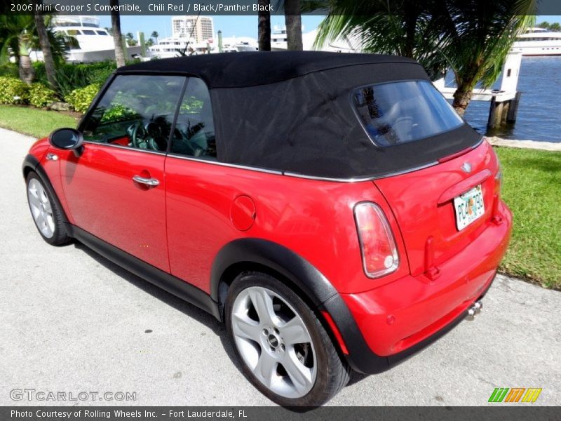 Chili Red / Black/Panther Black 2006 Mini Cooper S Convertible