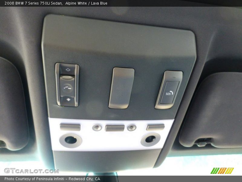 Alpine White / Lava Blue 2008 BMW 7 Series 750Li Sedan