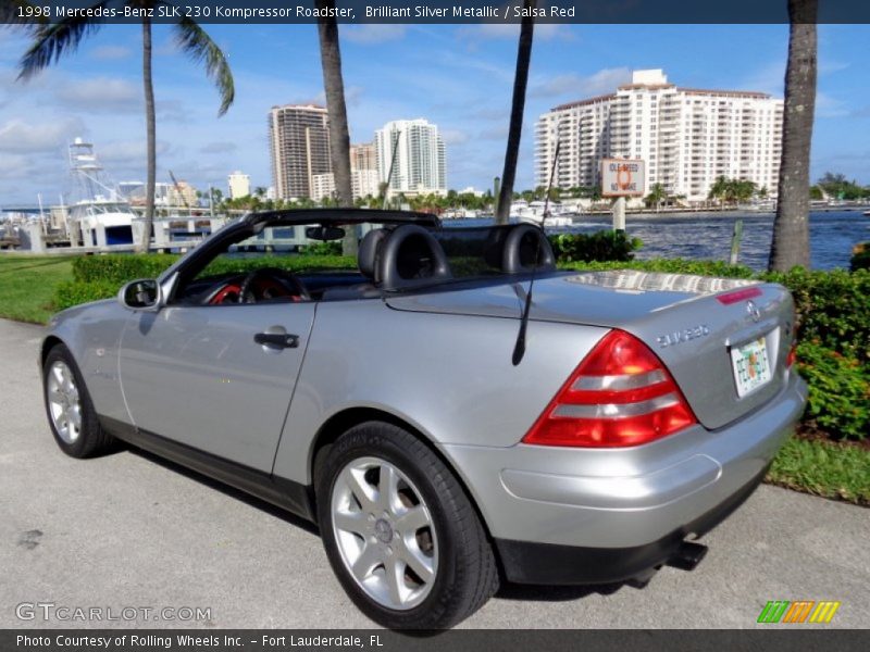 Brilliant Silver Metallic / Salsa Red 1998 Mercedes-Benz SLK 230 Kompressor Roadster