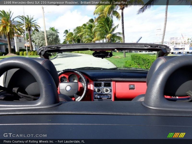 Brilliant Silver Metallic / Salsa Red 1998 Mercedes-Benz SLK 230 Kompressor Roadster
