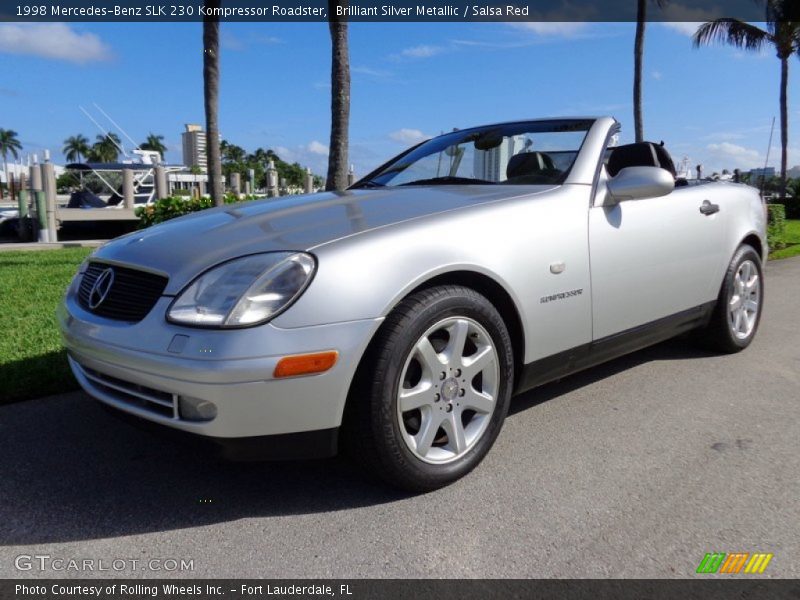 Brilliant Silver Metallic / Salsa Red 1998 Mercedes-Benz SLK 230 Kompressor Roadster