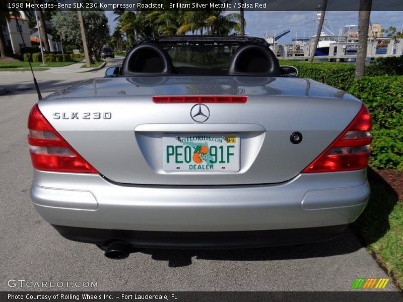 Brilliant Silver Metallic / Salsa Red 1998 Mercedes-Benz SLK 230 Kompressor Roadster