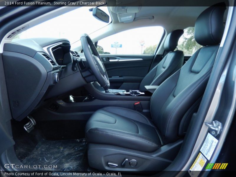 Sterling Gray / Charcoal Black 2014 Ford Fusion Titanium