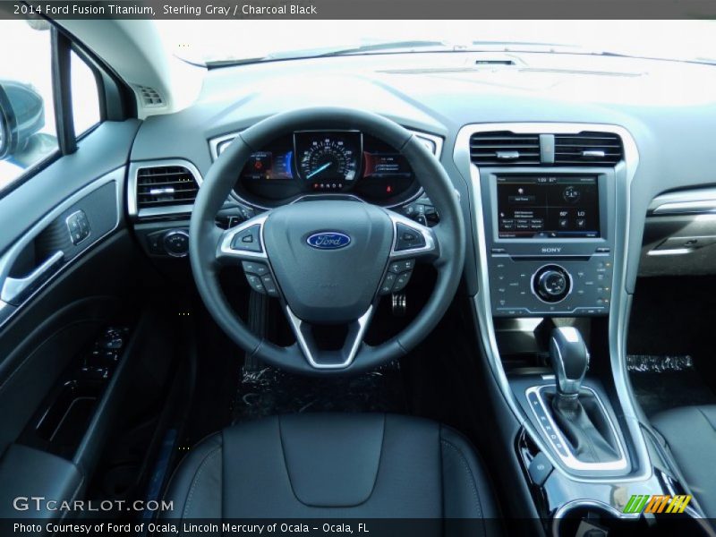 Sterling Gray / Charcoal Black 2014 Ford Fusion Titanium