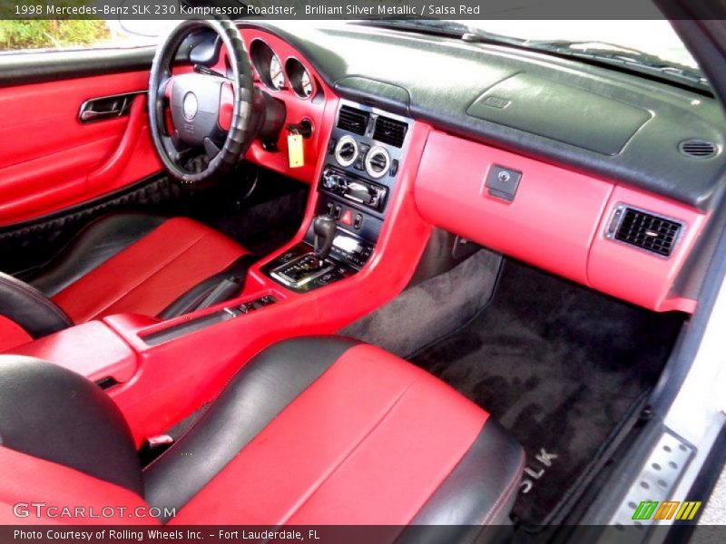 Brilliant Silver Metallic / Salsa Red 1998 Mercedes-Benz SLK 230 Kompressor Roadster