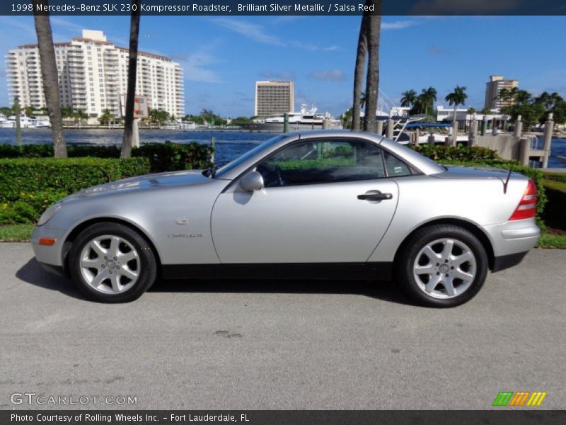 Brilliant Silver Metallic / Salsa Red 1998 Mercedes-Benz SLK 230 Kompressor Roadster