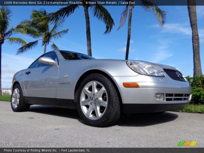 Brilliant Silver Metallic / Salsa Red 1998 Mercedes-Benz SLK 230 Kompressor Roadster