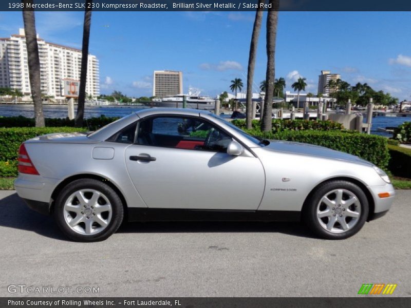 Brilliant Silver Metallic / Salsa Red 1998 Mercedes-Benz SLK 230 Kompressor Roadster