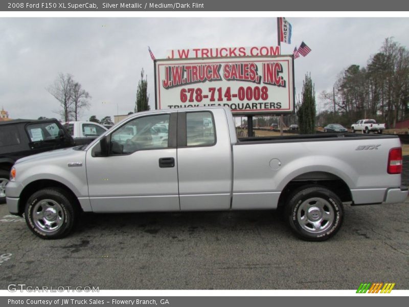 Silver Metallic / Medium/Dark Flint 2008 Ford F150 XL SuperCab