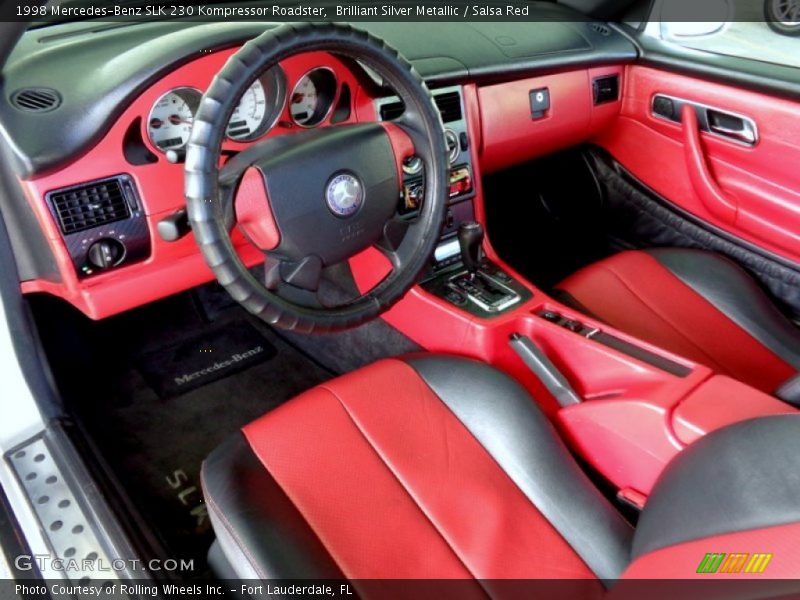 Brilliant Silver Metallic / Salsa Red 1998 Mercedes-Benz SLK 230 Kompressor Roadster